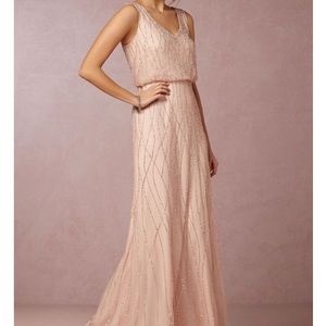 A BHLDN exclusive Adrianna Papell size 2 blush